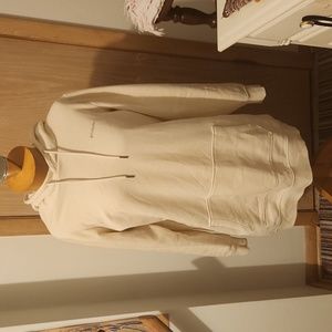 Long Cream Columbia Hoodie Size Medium